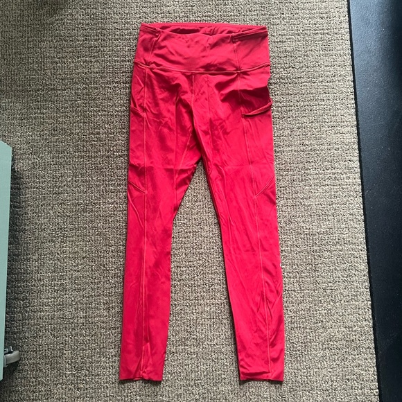Lululemon - Fast and Free Tight 25” - Dark Red - Size 6 - Picture 2 of 4